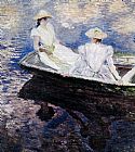 Claude Monet Girls In A Boat painting